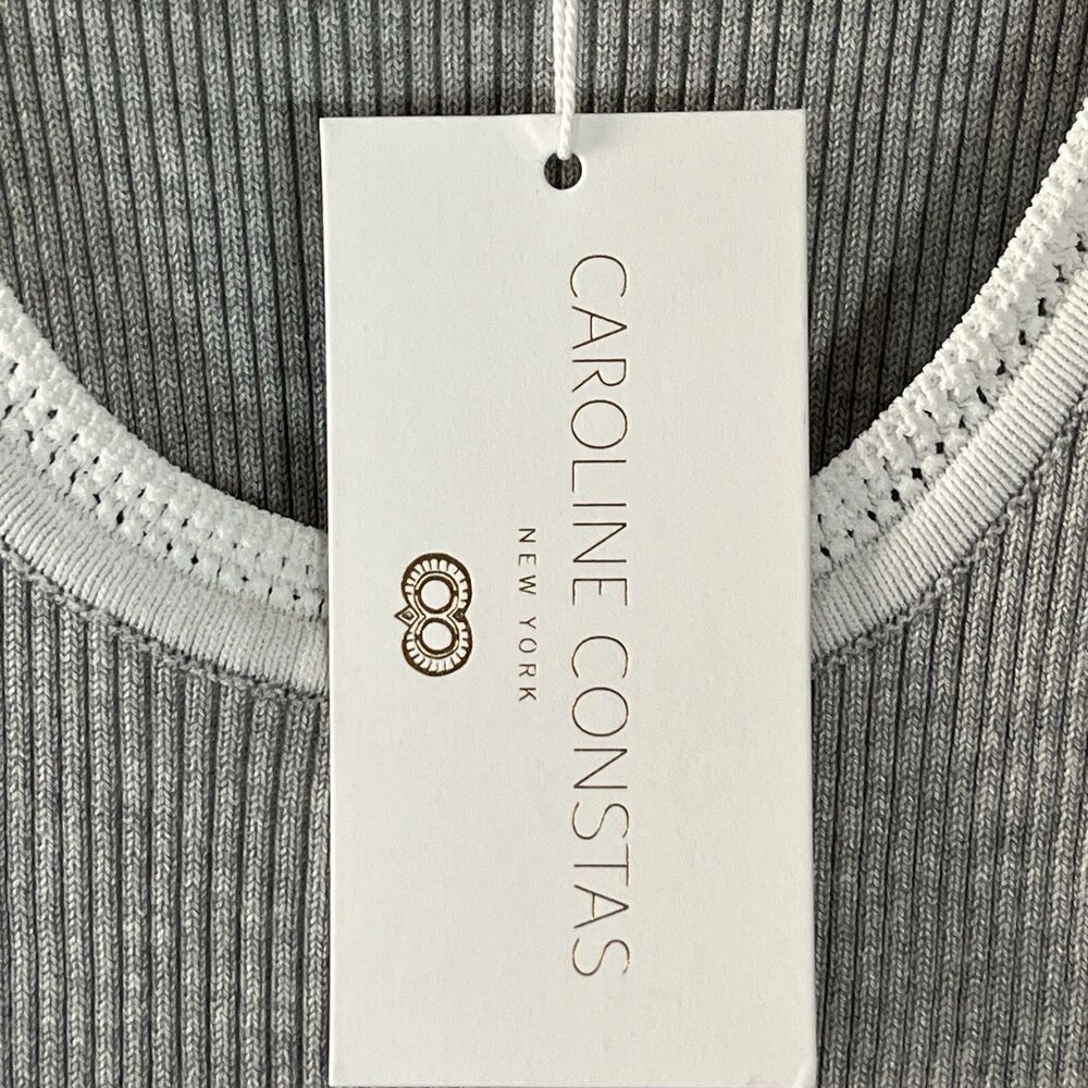 Caroline Constas Maxi Dress Medium Rib Knit Effortless Streetwear Minimalist - Picture 3 of 5